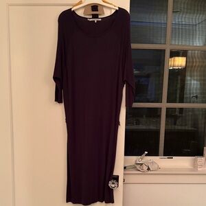 Gerard Darel Long Sleeve Maxi Dress in Darl Grey with Belt